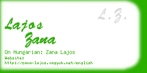 lajos zana business card